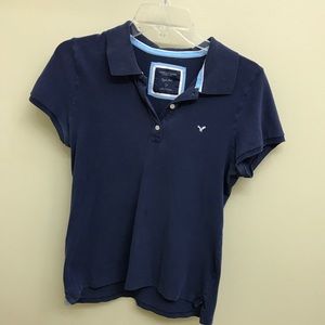 American Eagle Navy Blue Polo Shirt